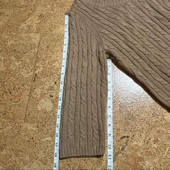 Loft Rabbit Hair Blend Cable Knit Sweater Sz L - Picture 7 of 7